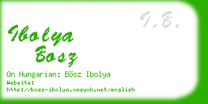 ibolya bosz business card